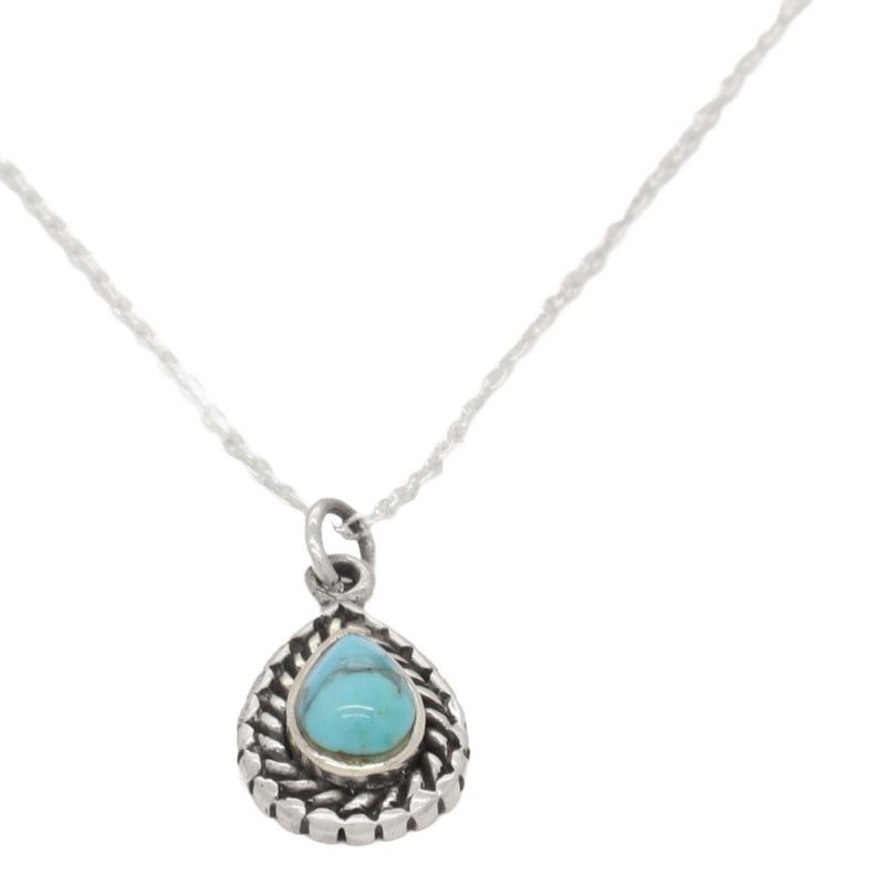 Collier argent massif et pierre naturelle