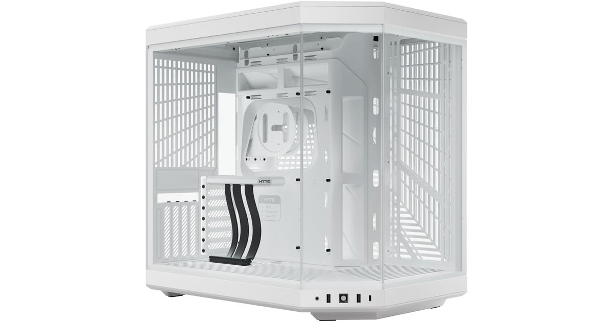 HYTEY70 midi tower behuizing  (Wit | 2x USB-A | 1x USB-C | Tempered Glass)