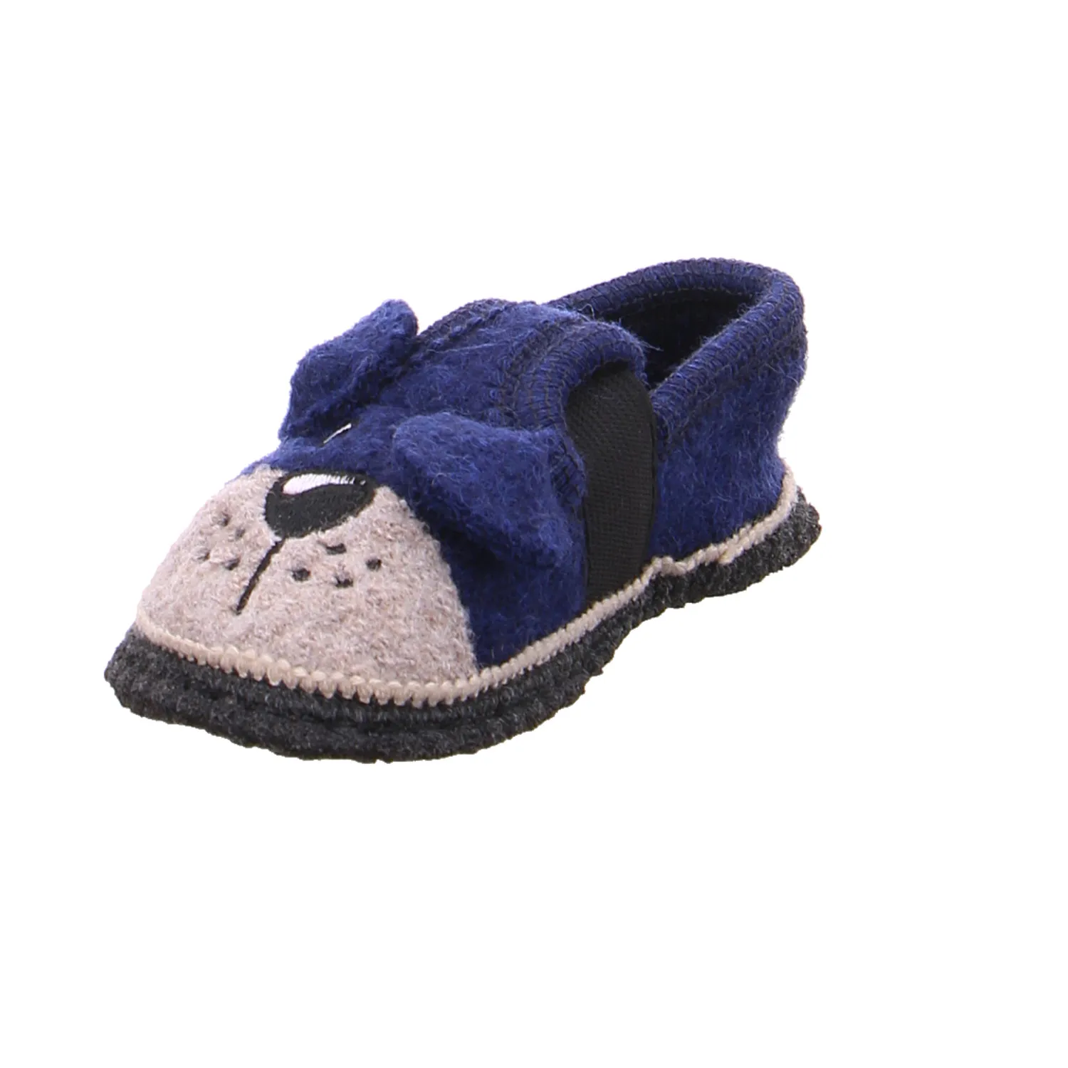 BECK Kinder-Winterhausschuh Blau Textil  warmer Hausschuh