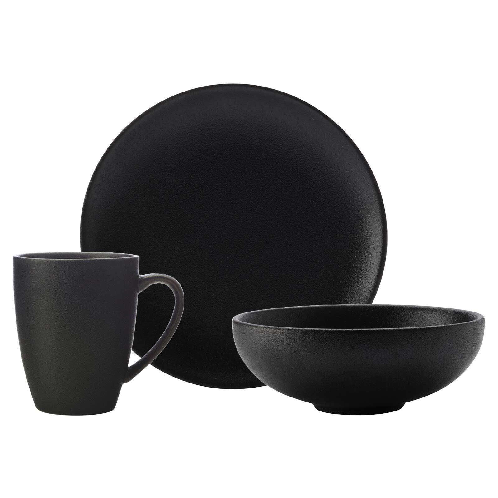 Maxwell & Williams Frühstücksset Caviar Black 3er Set