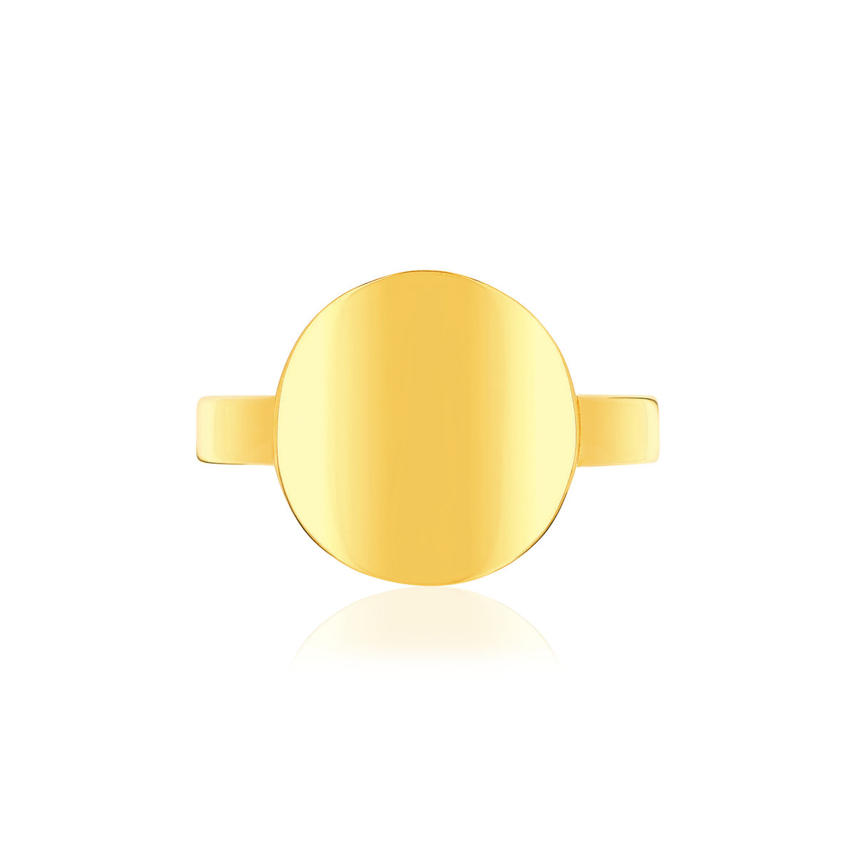 Bague plaqué or jaune médaille