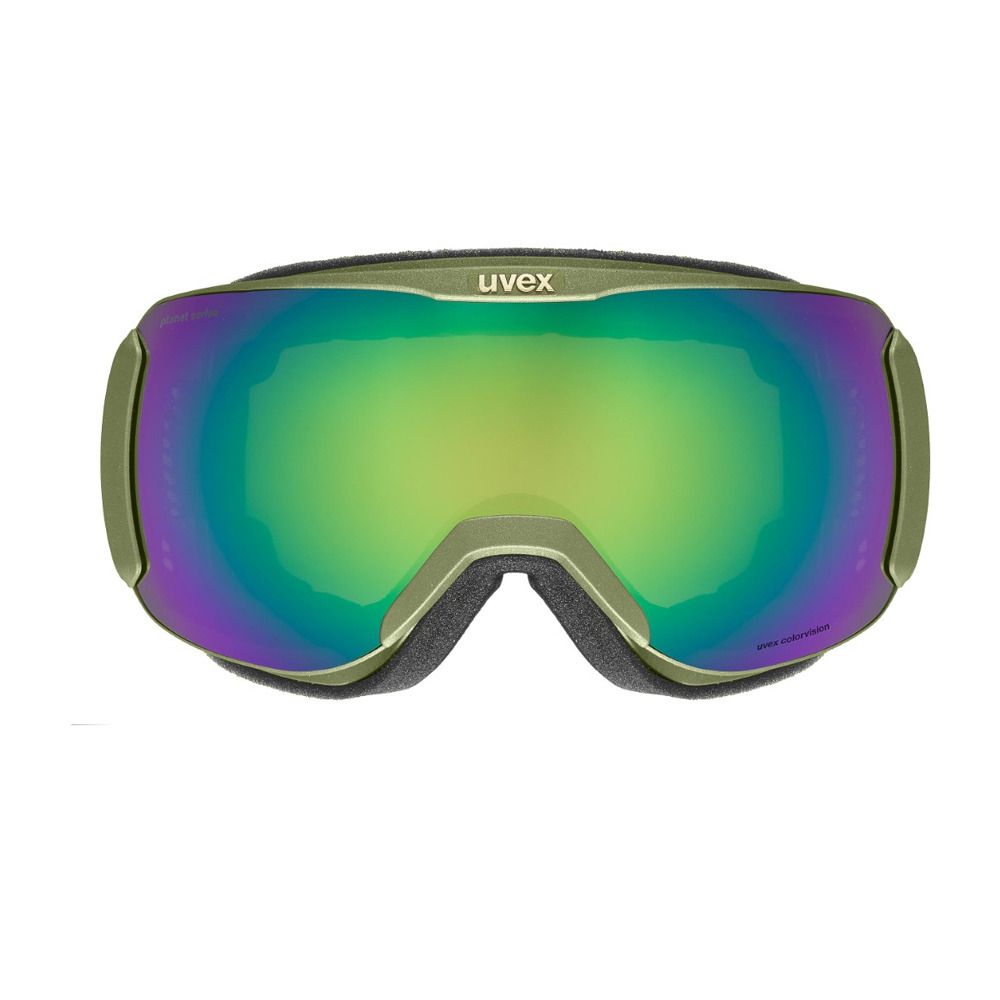 Uvex DOWNHILL 2100 CV PLANET - Masque ski black/mirror green/colorvision green