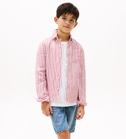 Tommy Hilfiger Hemd - Primärrot Stripe