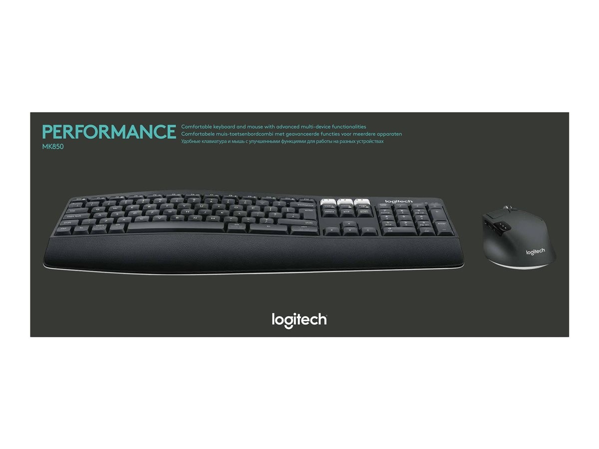 Logitech - MK850 Trådløst tastatur og mus sæt NORDIC
