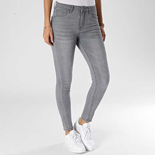 Jean Slim Femme Gris