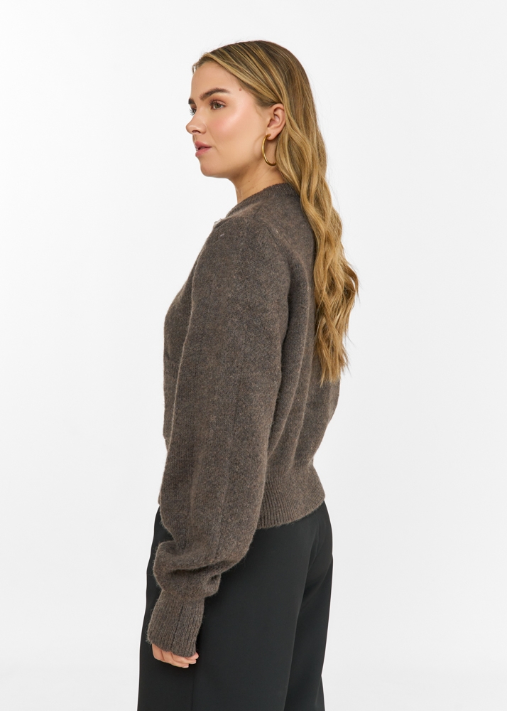 Nola vest choco bruin