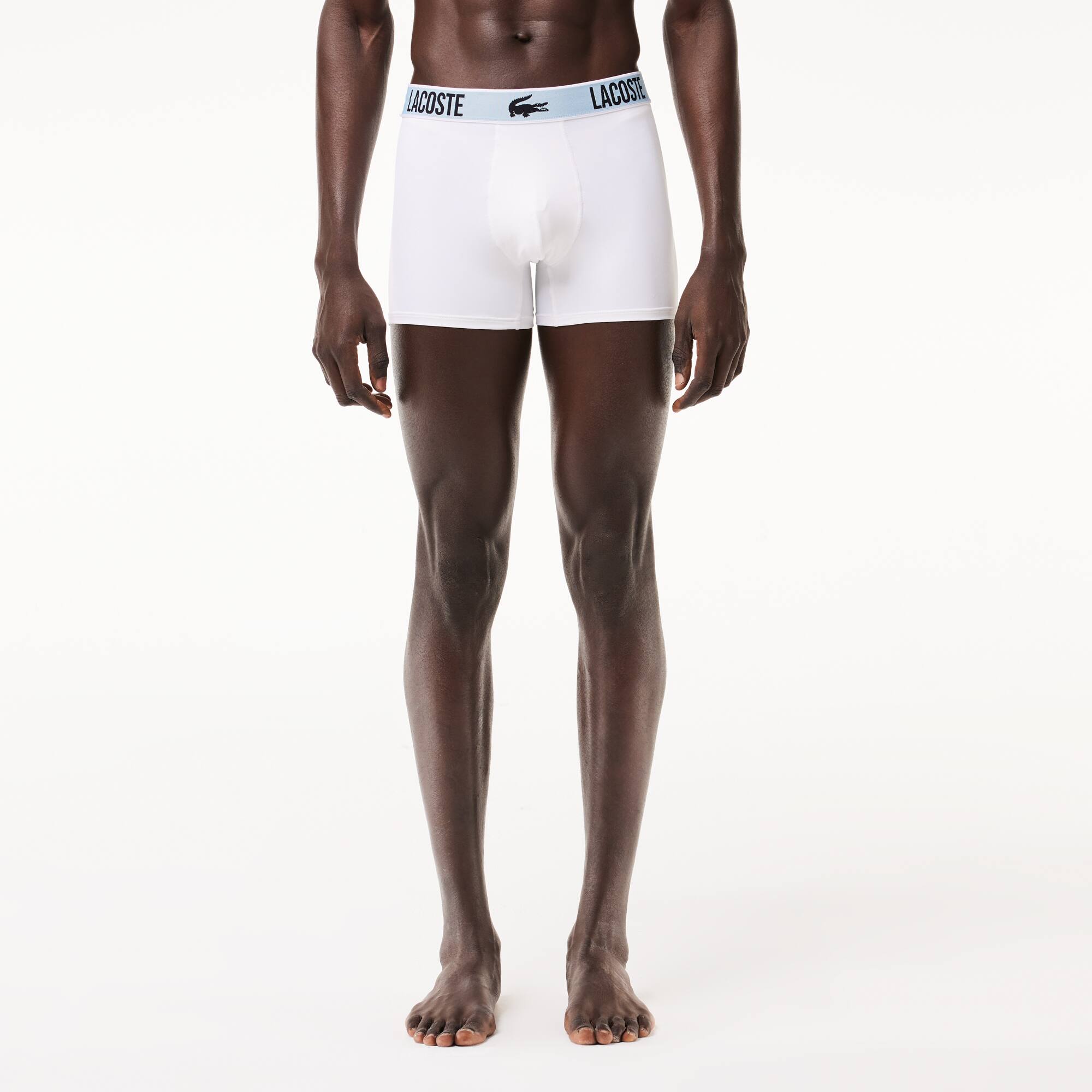 Herren LACOSTE Trunks aus recyceltem Polyester im 3er-Pack Unterwasche - Schwarz - Lacoste - Herren