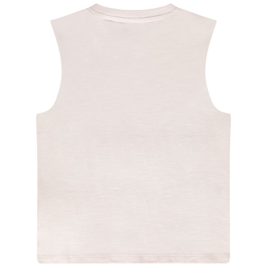 Débardeur print savane et broderie 3D pour garçon - Rose