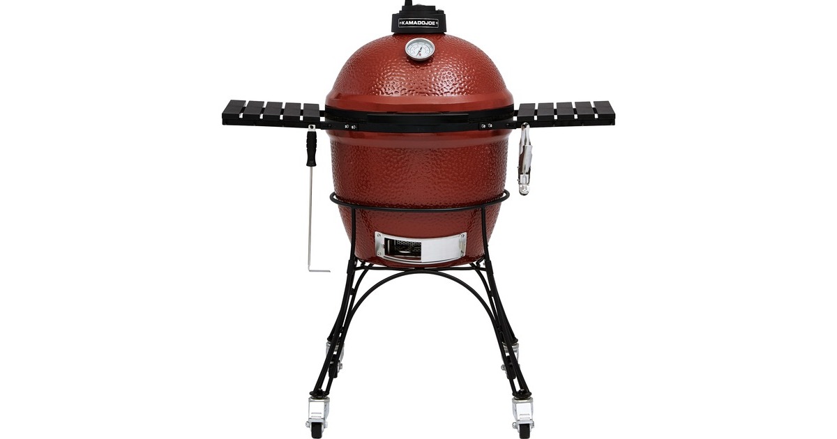 Kamado JoeClassic houtskoolbarbecue  (Rood/zwart, Ø 46 cm)
