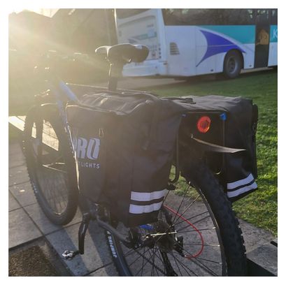 Sacoche double pour vélo 46 Litres - Noir