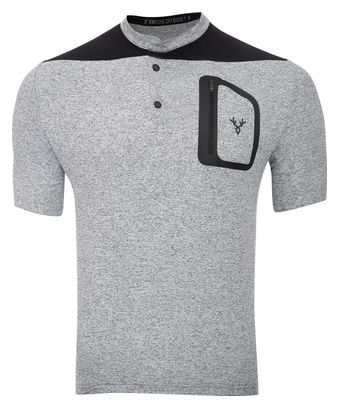 Maillot Manches Courtes Gravel LeBram Parpaillon Gris Coupe Droite