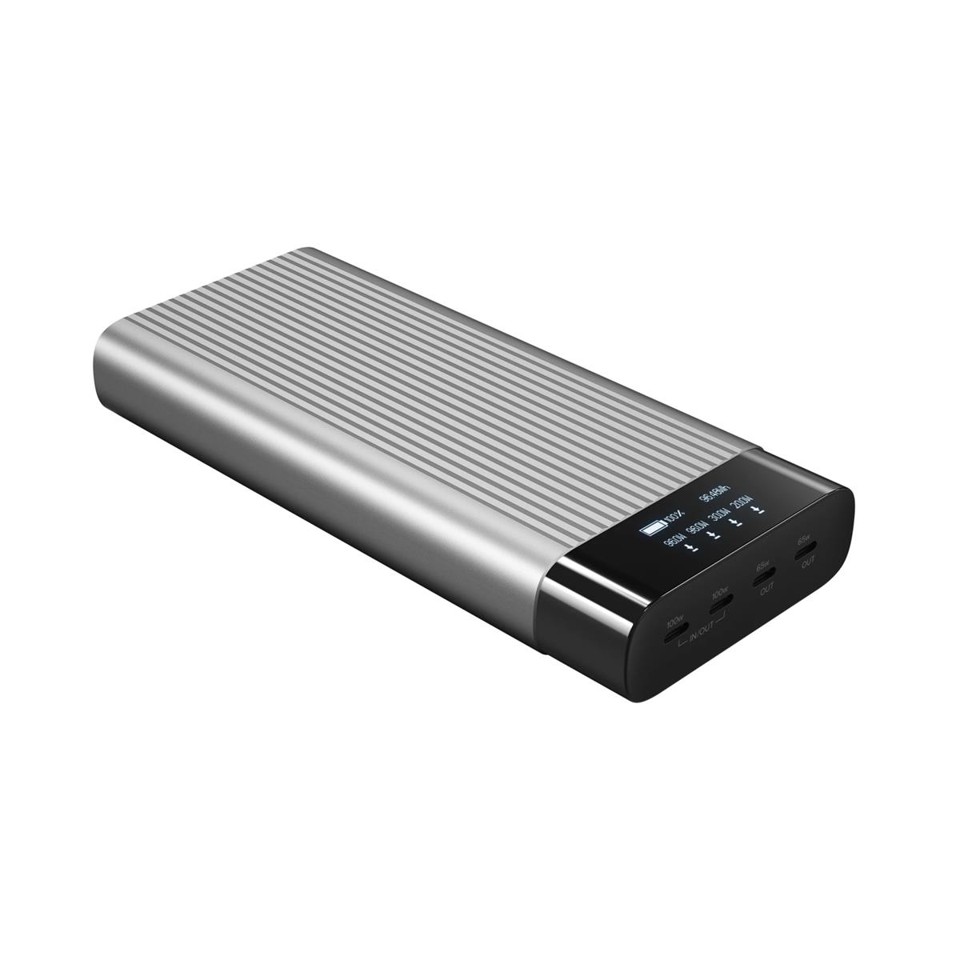 Hyper - HyperJuice - 245W USB-C 100Wh Power Bank Med OLED Display