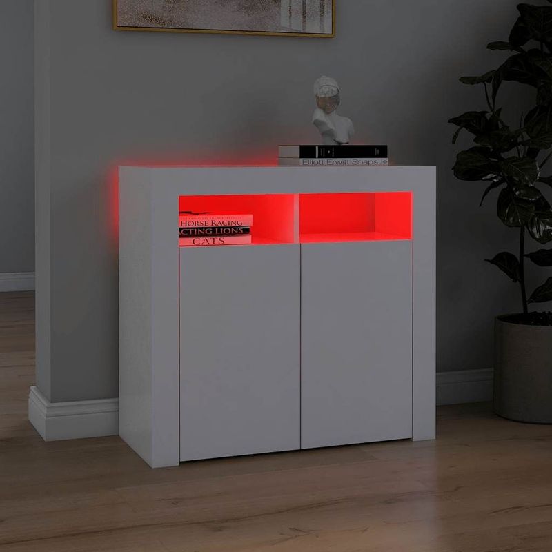 Dressoir - LED-Verlichting - Hout - Minimalistisch Ontwerp