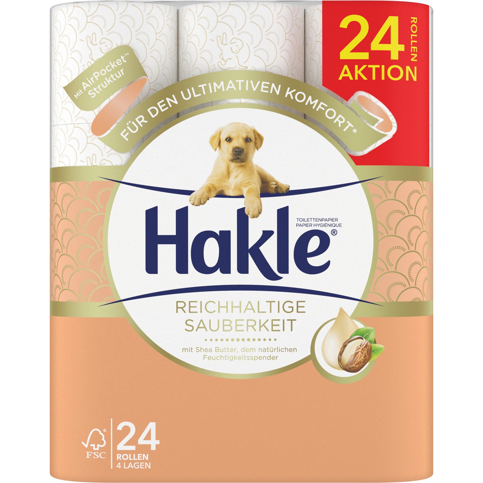 Hakle Toilettenpapier 4-lagig Reichhaltige Sauberkeit