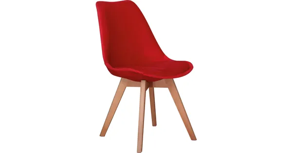 Polsterstuhl Tim Samt-Optik rot