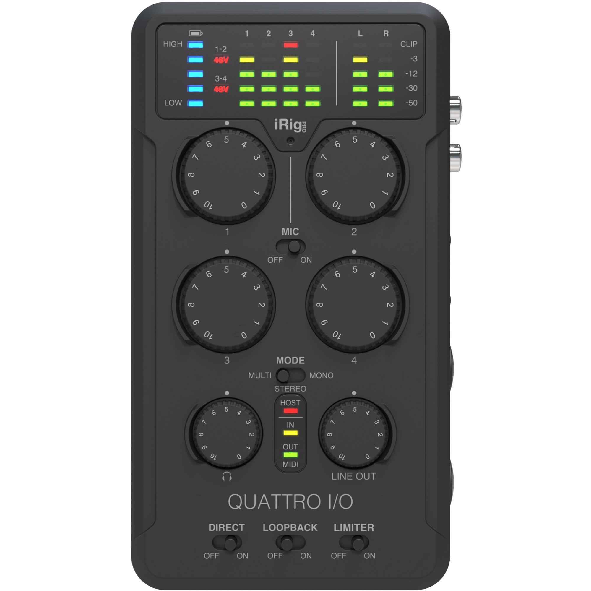 IK Multimedia iRig Pro Quattro I/O Deluxe audio en MIDI interface