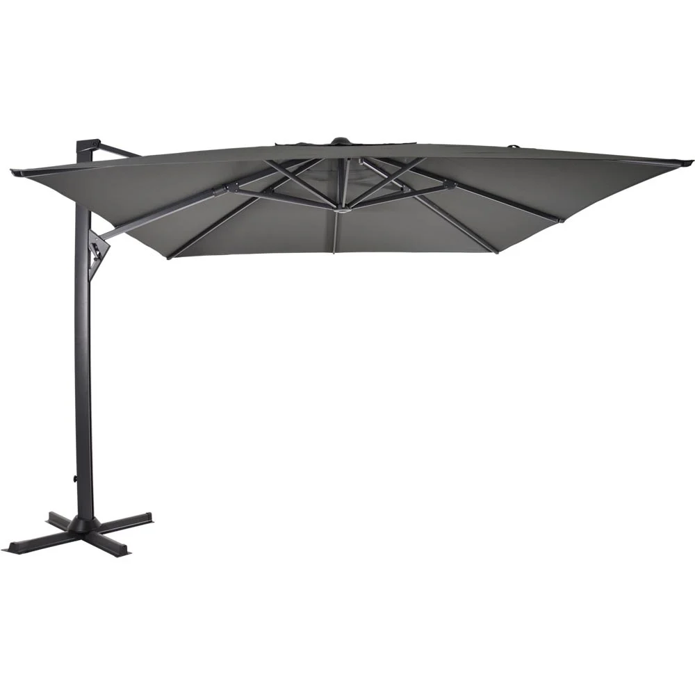 Zweefparasol Taurus met kruisvoet Zweefparasol Taurus 3x3m met kruisvoet Grijs