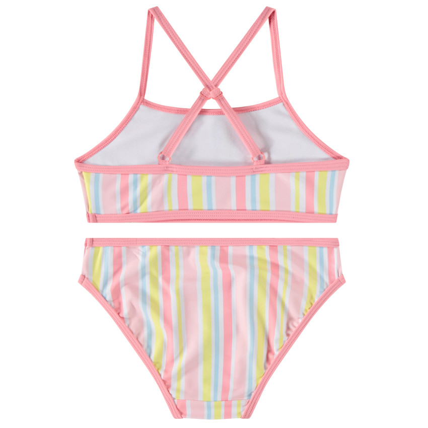 Maillot de bain 2 pièces rayé à print Minnie  pour fille