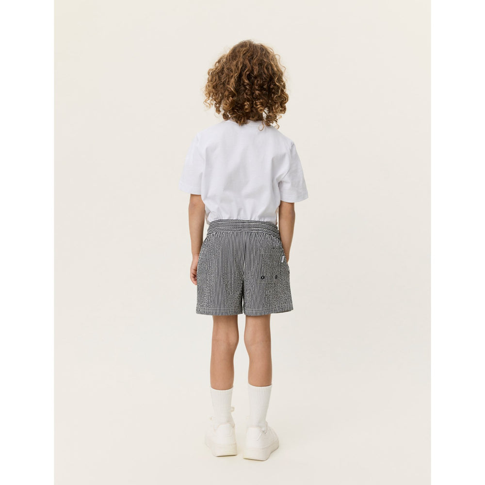 Køb Les Deux Kids Black Stan Stripe Swim Shorts