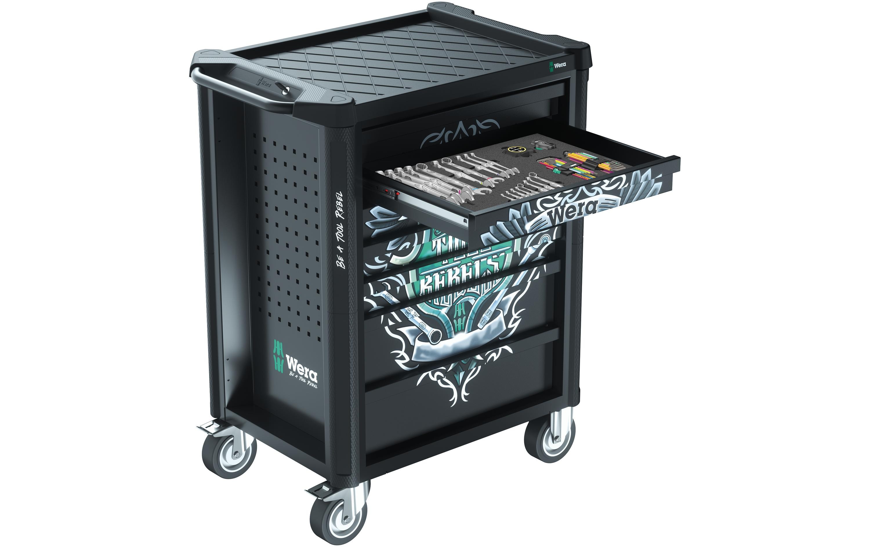 Werkstattwagen 9700 Tool Rebel 1, 78‑teilig<br>Exklusiver Werkstattwagen im Tool Rebel Design für den täglichen harten Einsatz