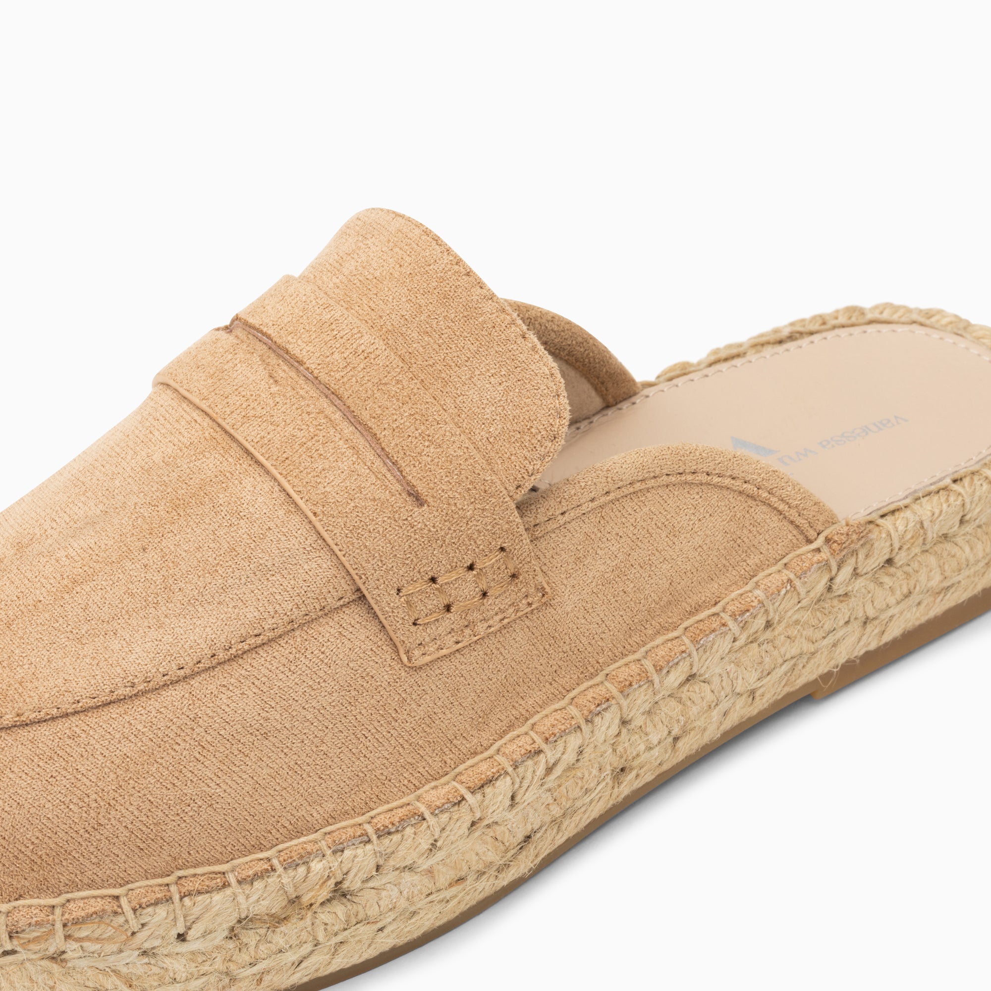 Mules-Mules Claudie beiges à semelle espadrille