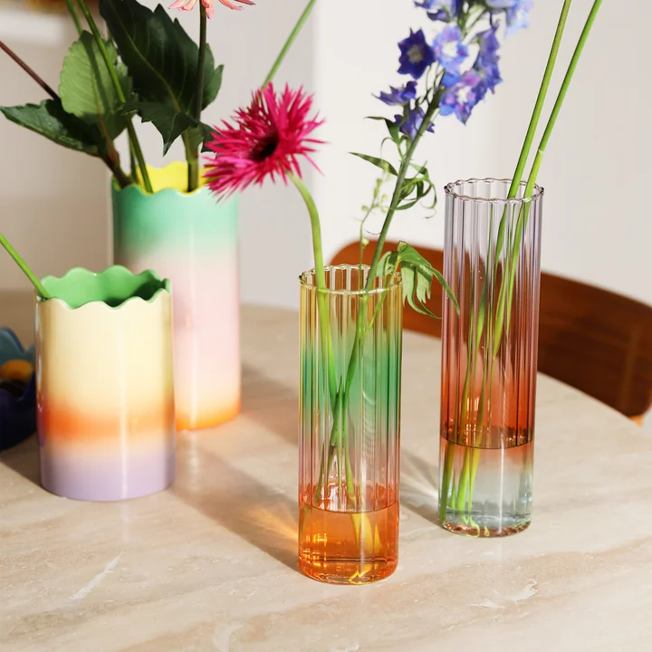&klevering - Gradient Vase 24 x Ø 8 cm, multicolor