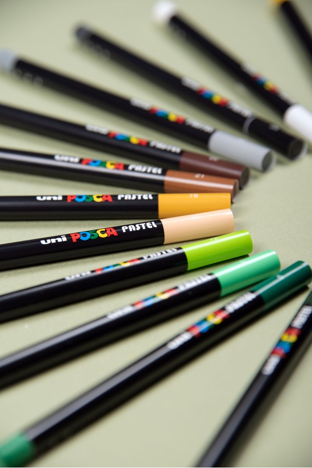 Posca - Vokspasteller - Klare og intense farver (24 stk)