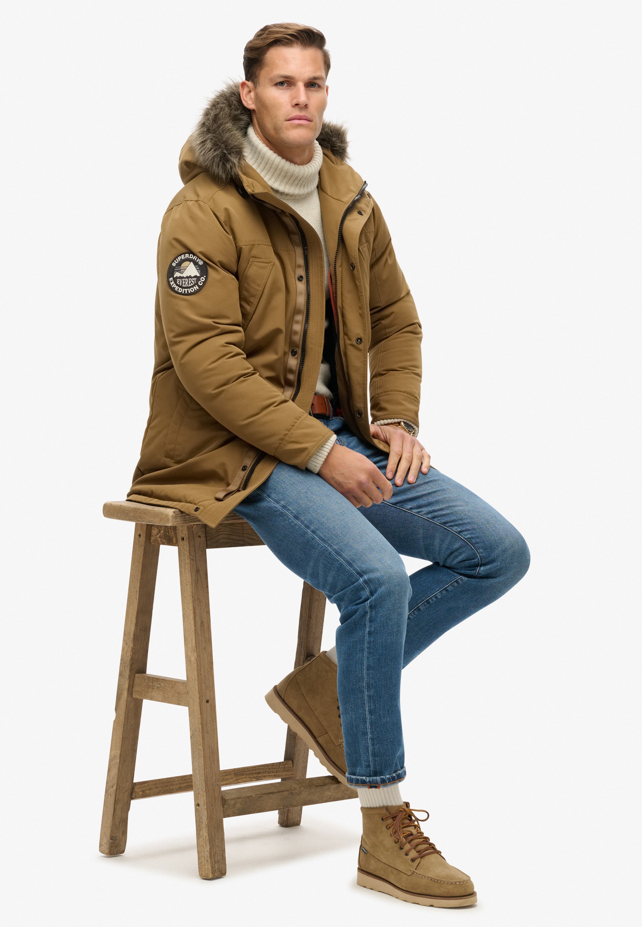 Superdry Parka »EVEREST FAUX FUR PARKA JACKET« mitKapuze