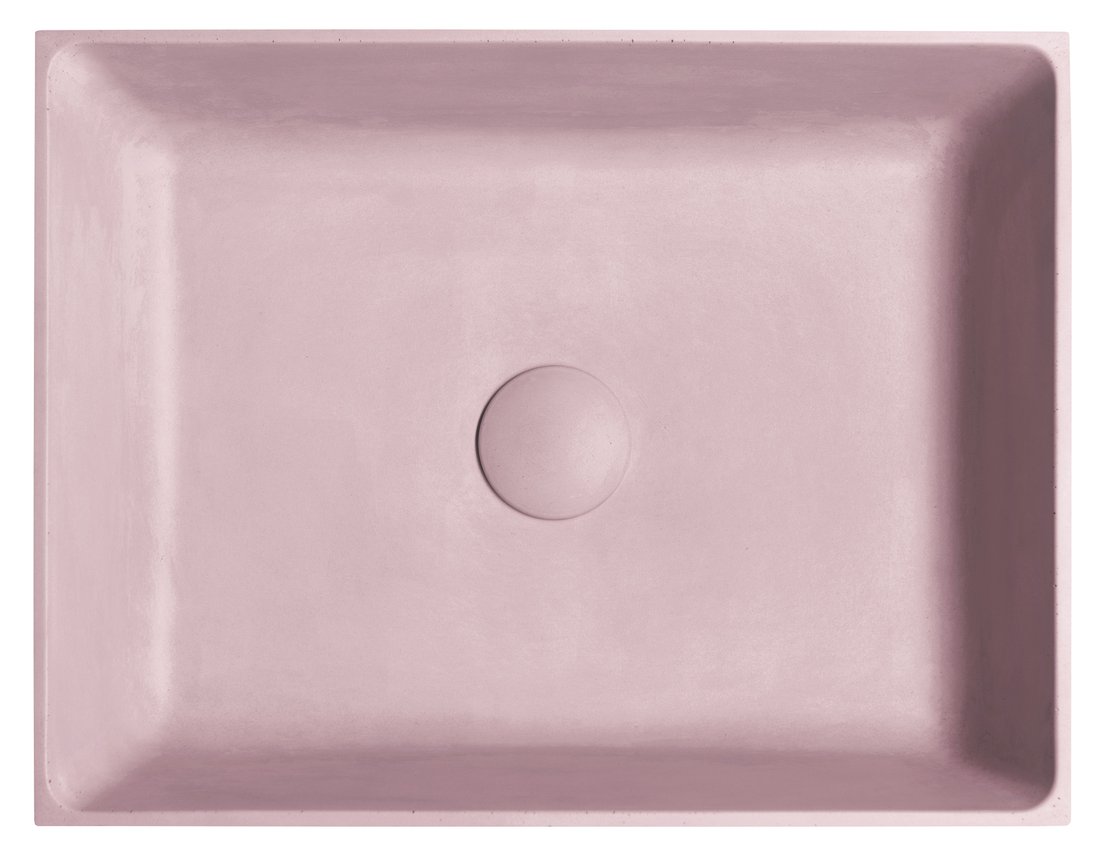 Sapho Formigo betonnen wastafel 47.5x36.5cm roze