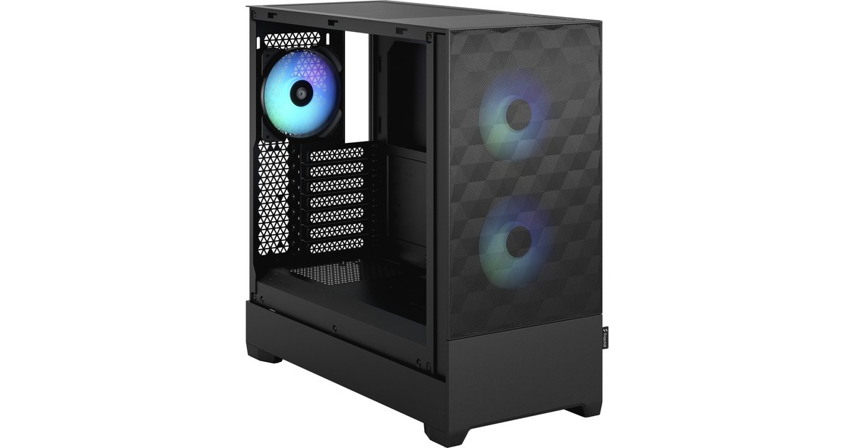 Fractal DesignPop Air RGB midi tower behuizing  (Zwart | 2x USB-A | RGB | Tempered Glass)
