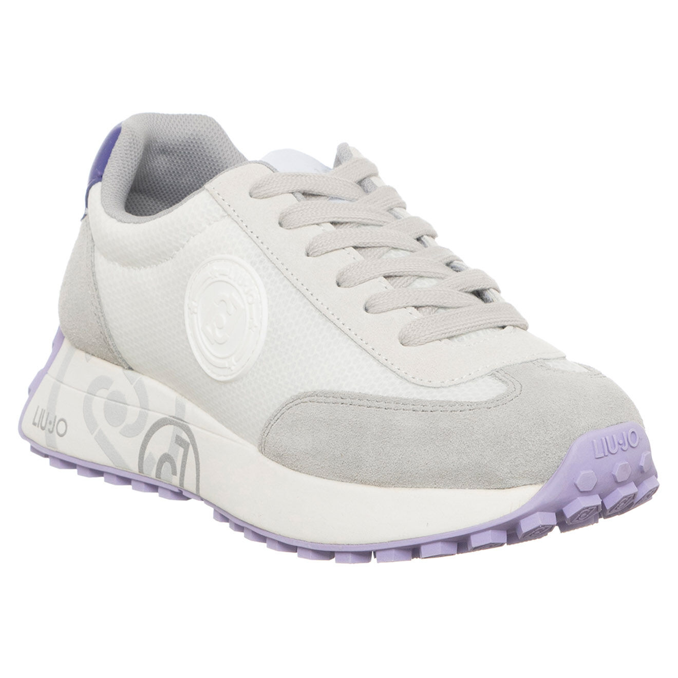 Liu-Jo Sneakers en Cuir Lolo blanc/violet/gris