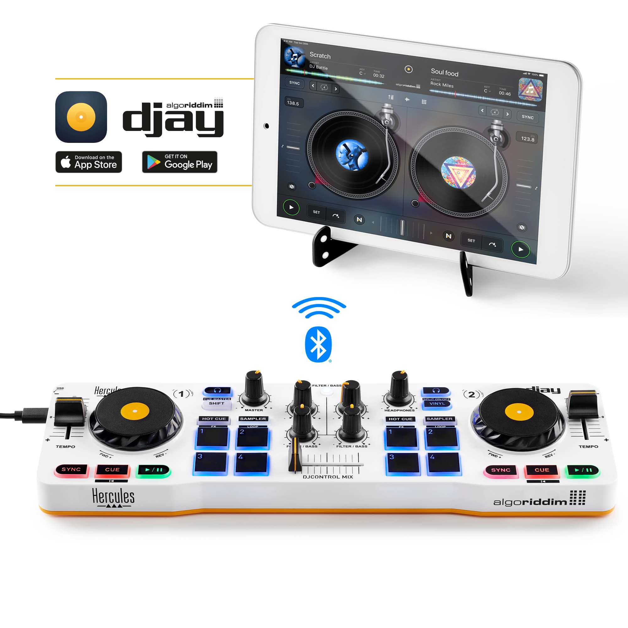 Hercules DJControl Mix DJ starterset voor smartphones