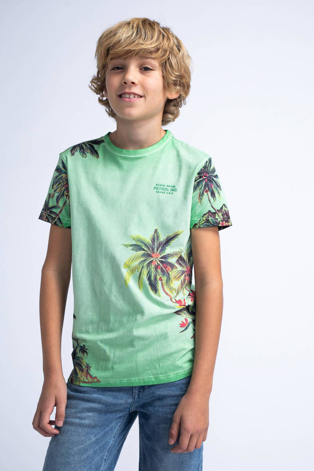 Petrol Industries T-shirt met all over print multicolor