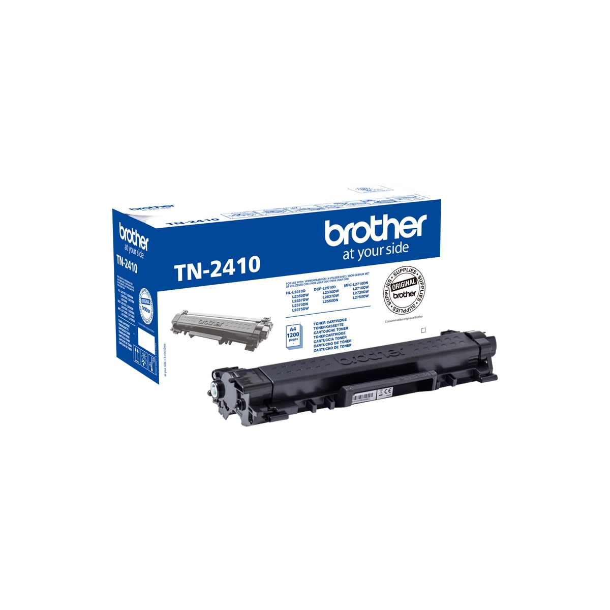 Brother tonerpatron TN-2410 Sort (standardstørrelse)