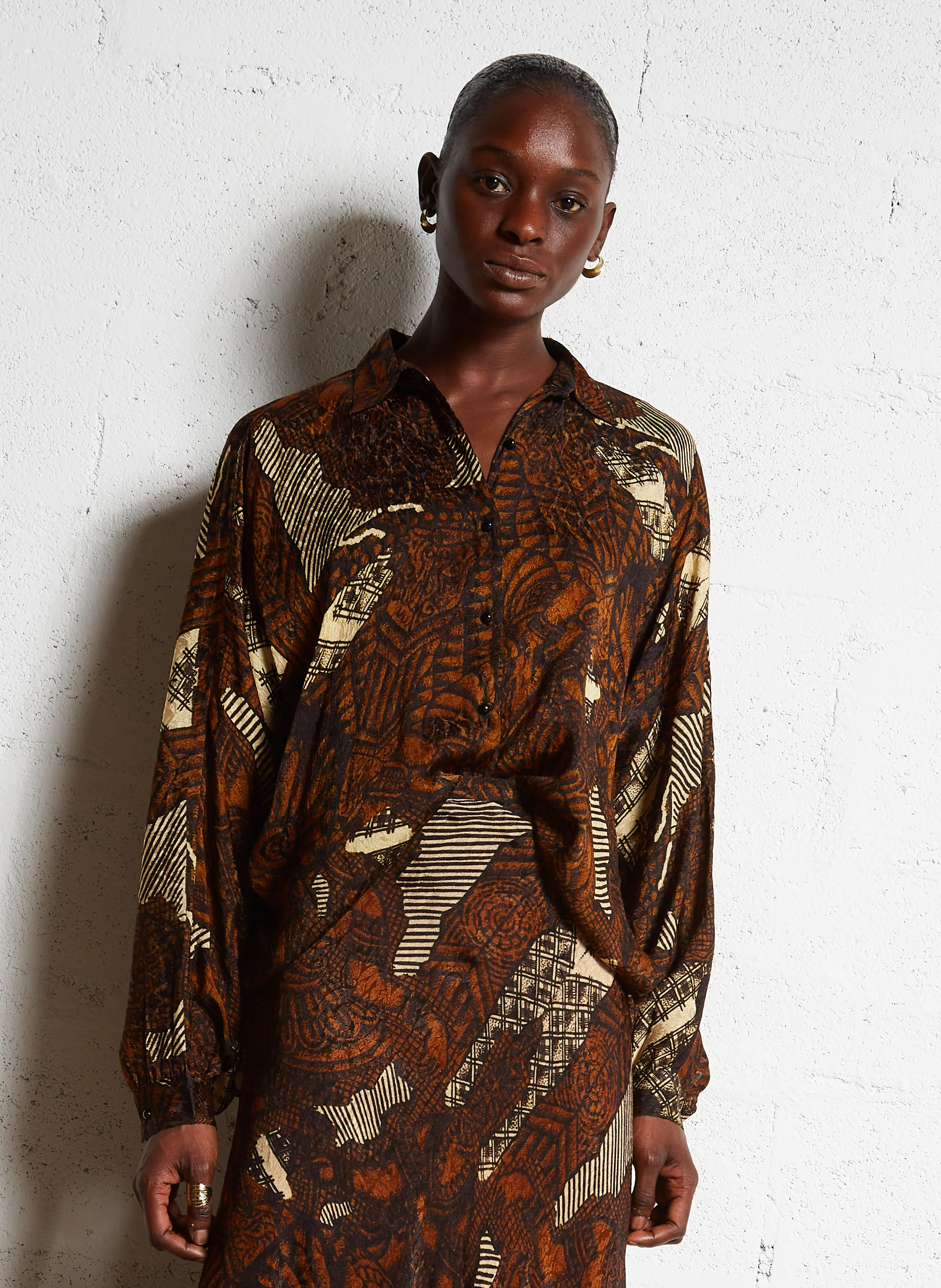 ABYSS - Chemise droite imprimée| Multicolore
