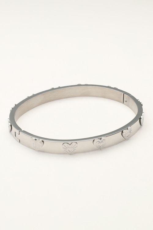 Candy bangle met hartjes