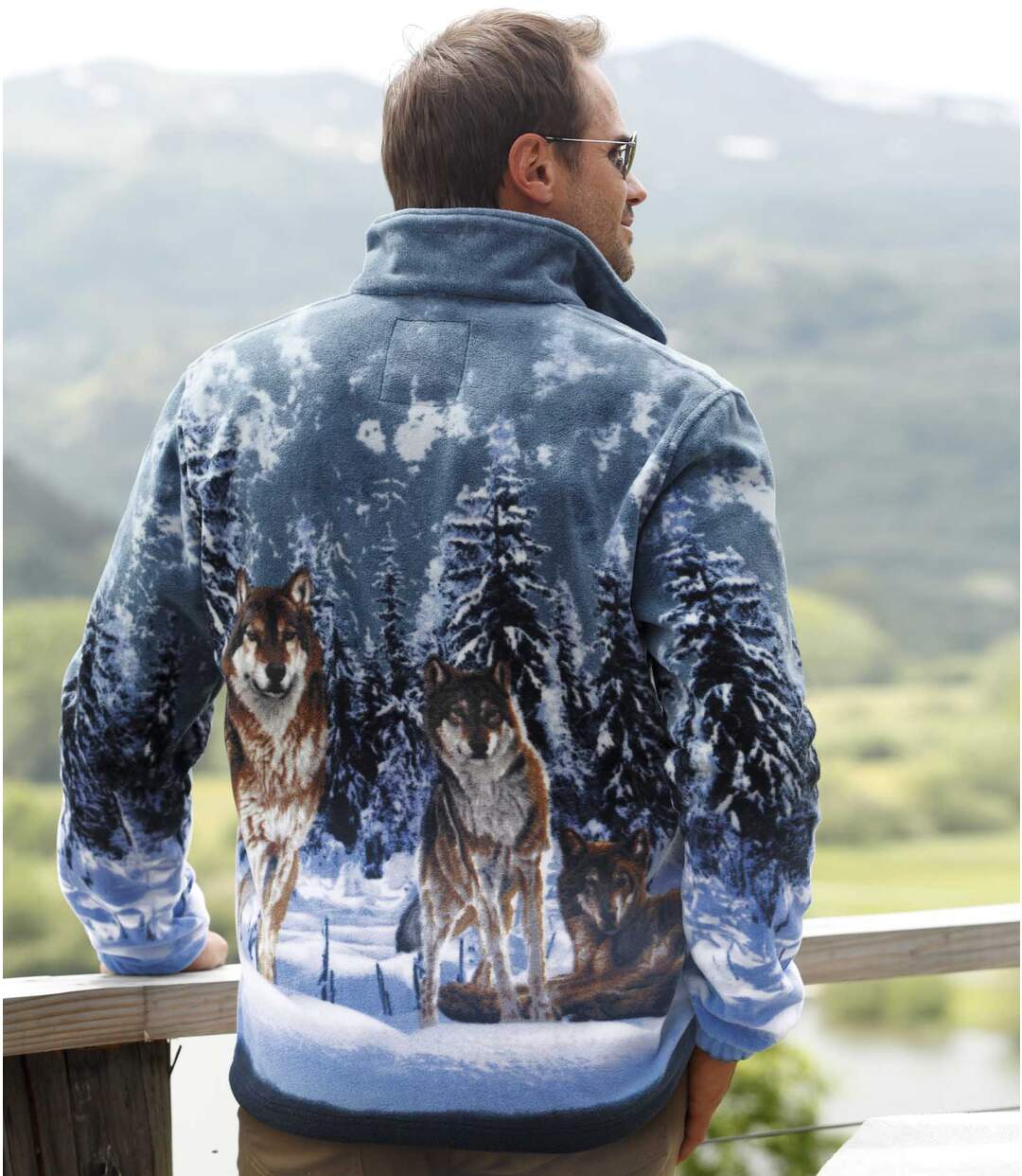 Veste Polaire Motifs Loups