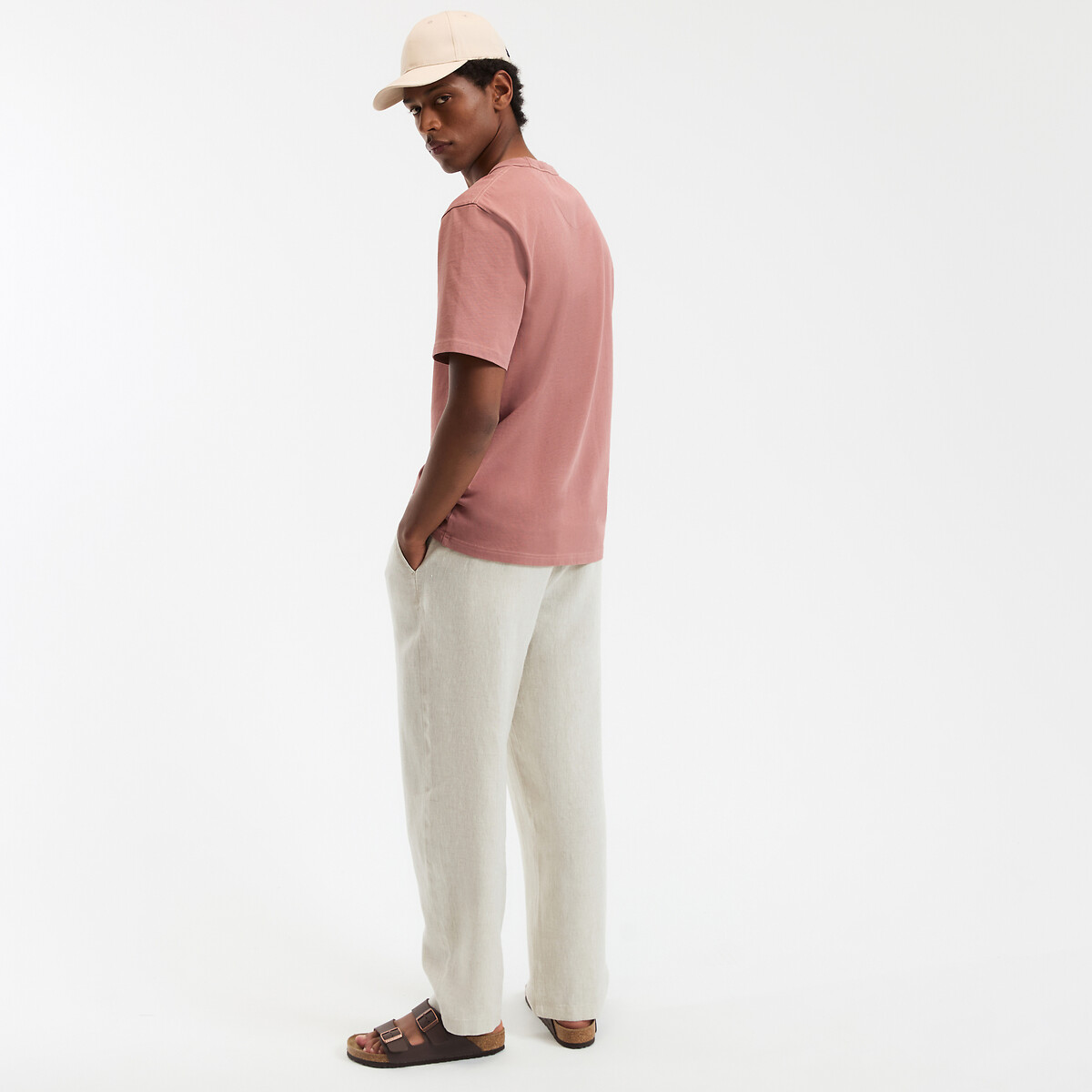 COLEÇÃO LA REDOUTE<br>Camiseta de gola redonda, malha de algodão