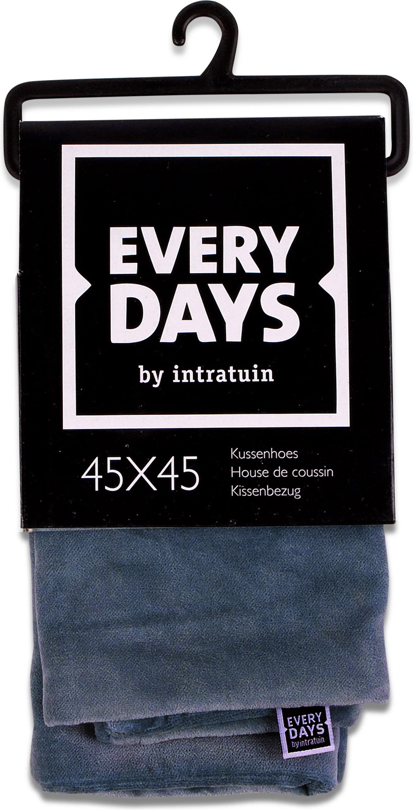 Everydays kussenhoes Fluweel donker blauw 45 x 45 cm