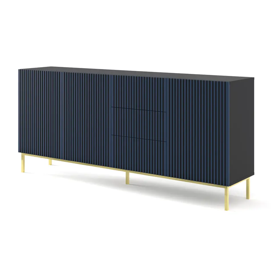 Ravenna F dressoir ladekast 200 3D3S gefreesd MDF folie met frame