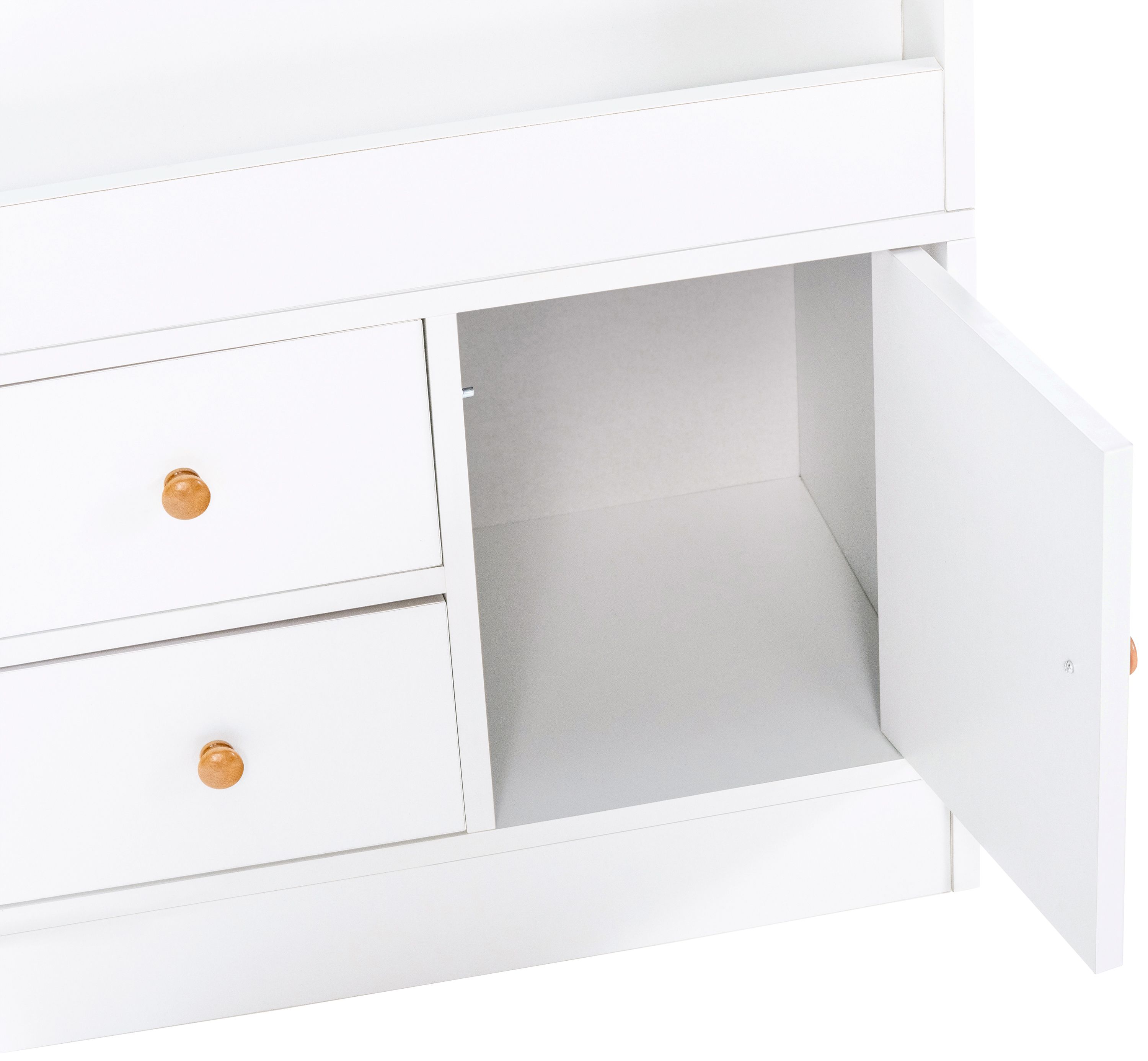 CLP Bücherregal Luray I Kinderregal Mit SchubladenI Regal Für Kinderbücher I Organizer Weiß