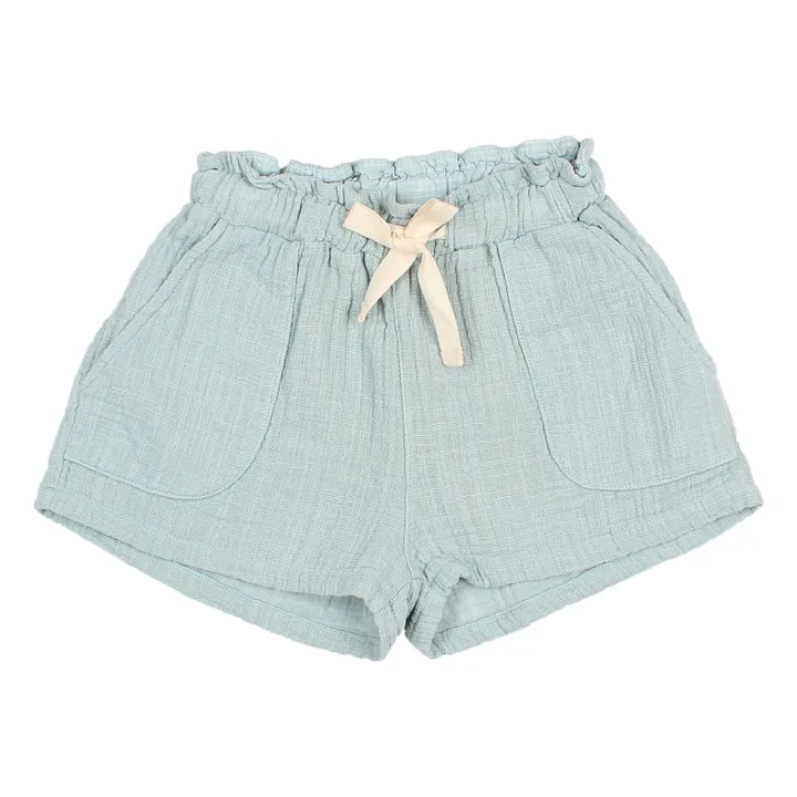 Búho Short Mousseline | Bleu Vert
