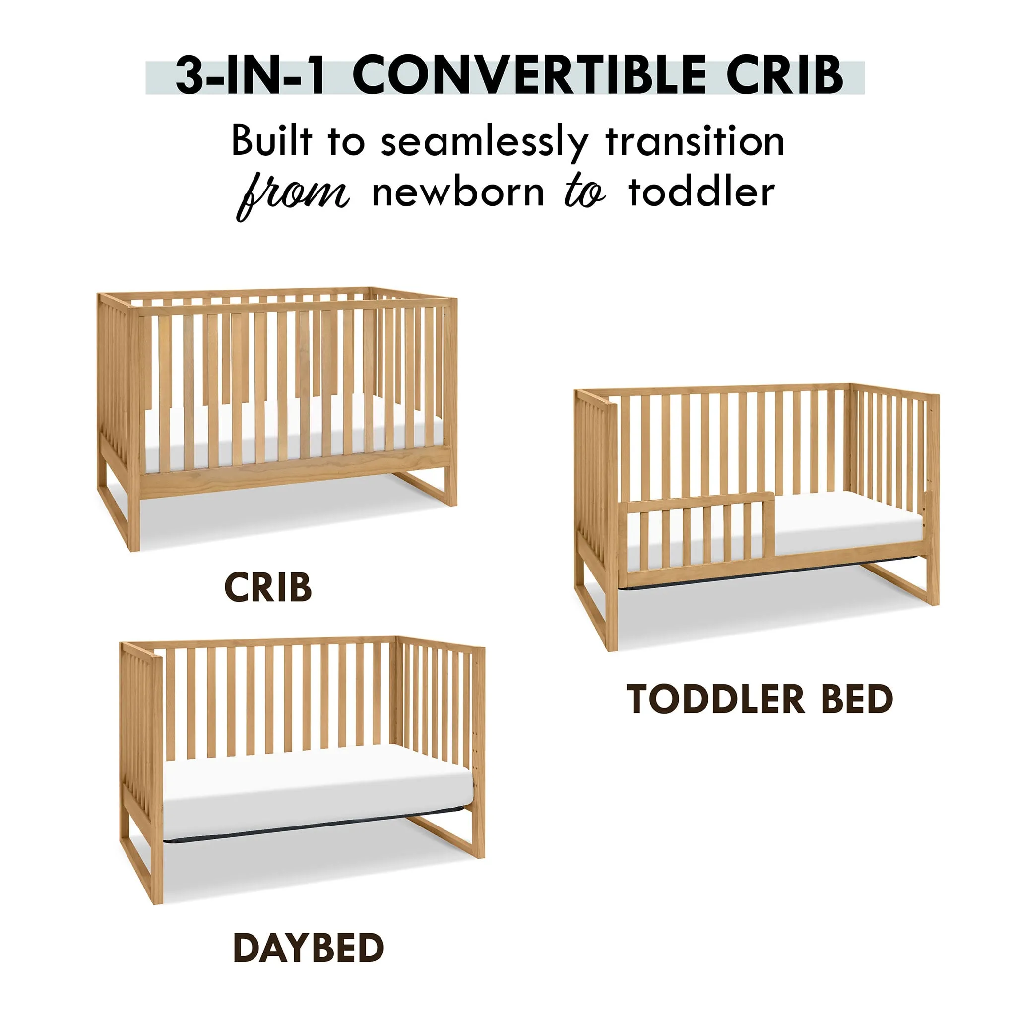DaVinci Couchette Convertible 3-en-1 Hunter - Miel