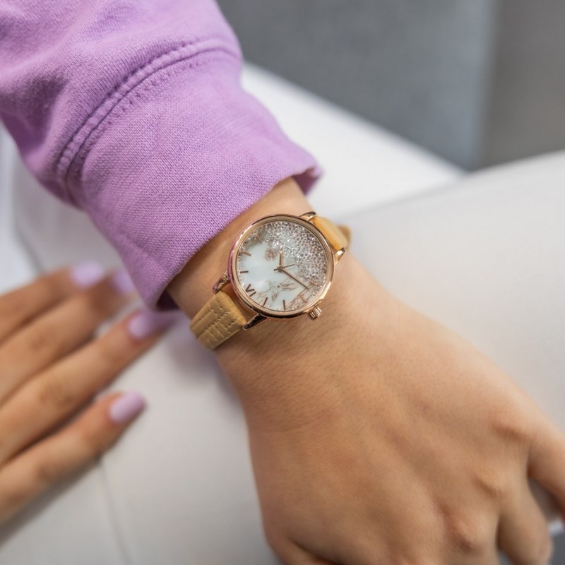 Montre Femme GIORGIO bracelet Cuir Marron