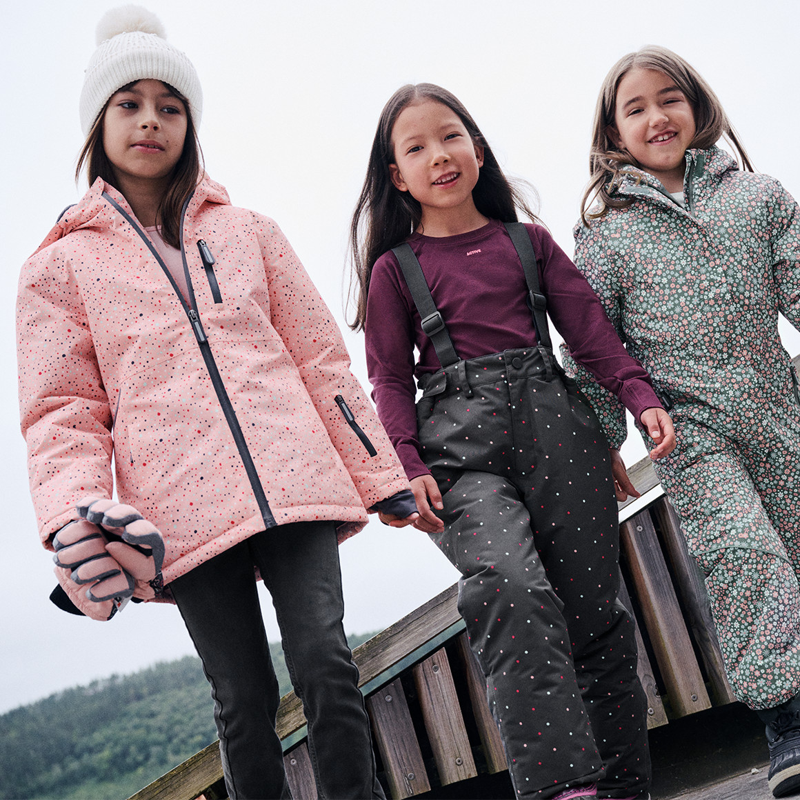 Topolino Mädchen Schneejacke mit Punkte-Allover rosa