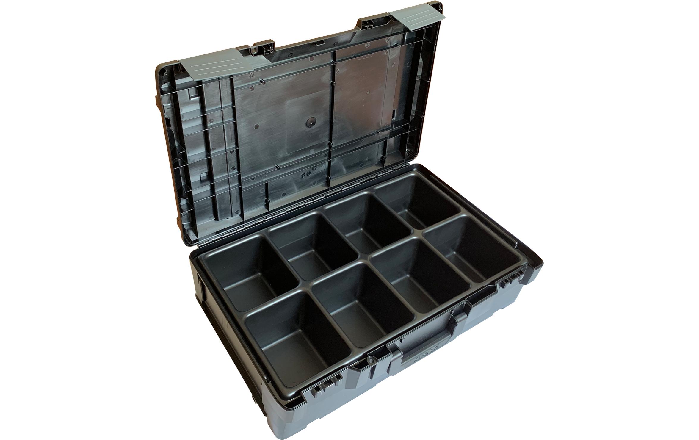 Kleinteileeinsatz XL-Boxx mit 8 MuldenKleinteileeinsatz mit 5 Mulden