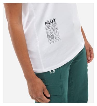 T-Shirt Millet Chamonix Flower Blanc Femme