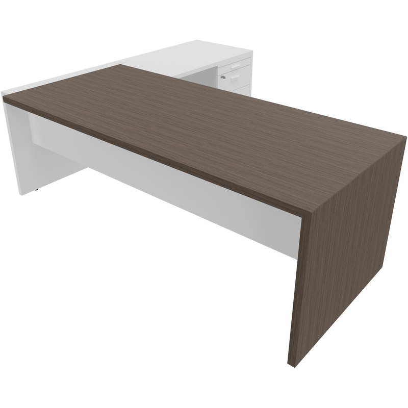 Eckschreibtisch mit Container X-Time 45, rechts, 220 x 194 cm, Dekor Eukalyptus