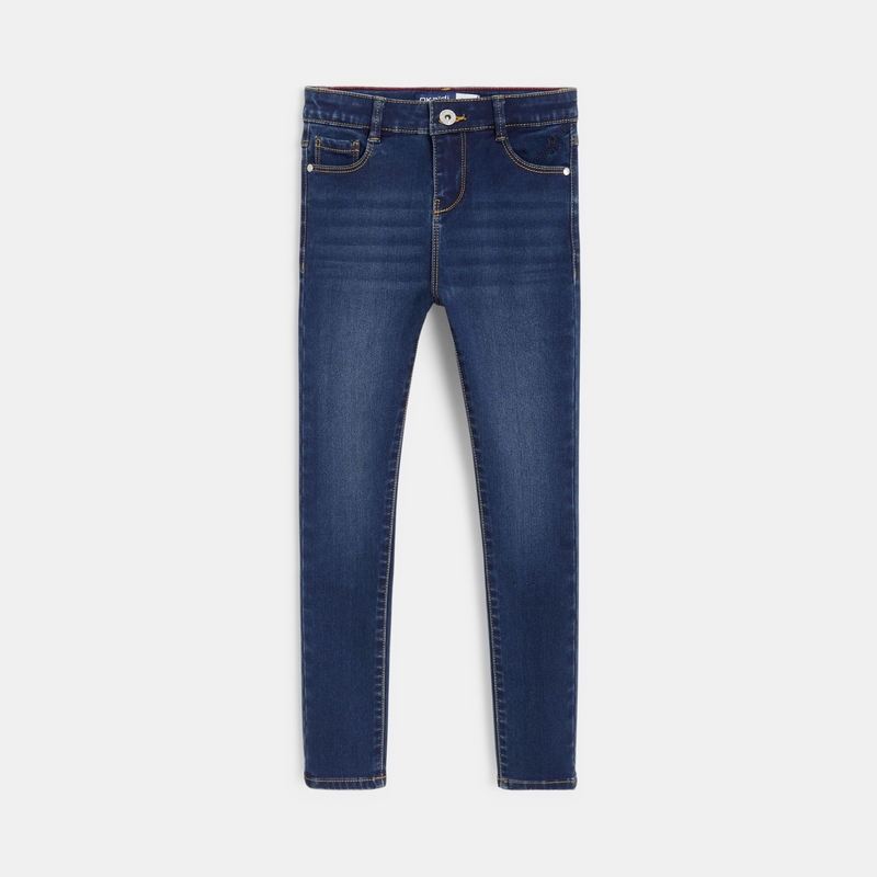 Jean skinny stretch 5 poches bleu fille