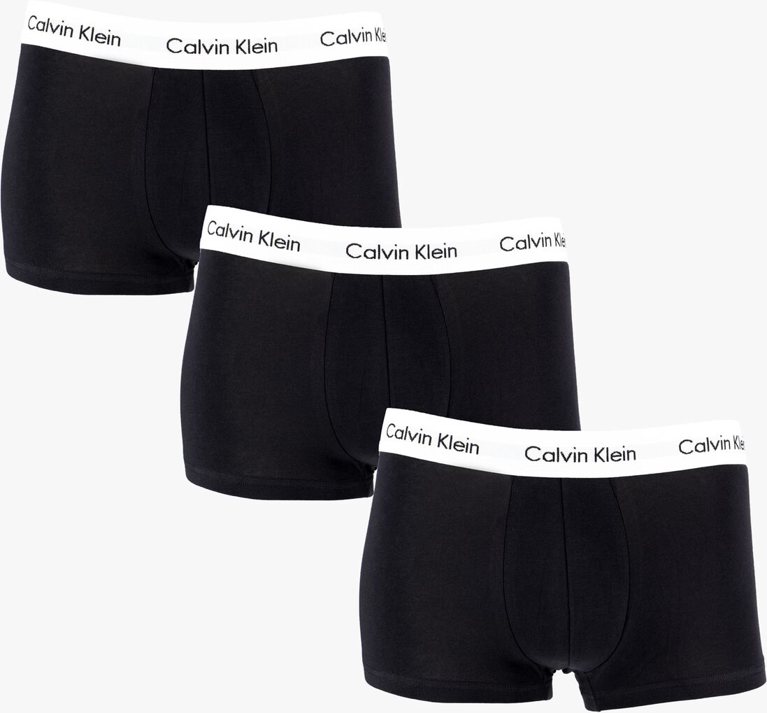 CALVIN KLEIN UNDERWEAR zwarte calvin klein underwear boxershort 3-pack low rise trunks